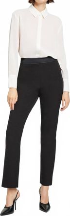 Toccin Carmela Cigarette Tuxedo Pant In Jet Black