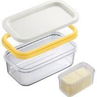 OEM Mantequeras De Pl&aacute;stico, Mantequeras Con Tapa Y Rejilla Para Cortar, Mantequeras Transparentes, Mantequeras Herm&eacute;ticas 2 En 1, Aptas Para Todo Tipo De