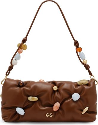 Cult Gaia Amalia Leather Clutch in Saddle Bauble Multi at Nordstrom