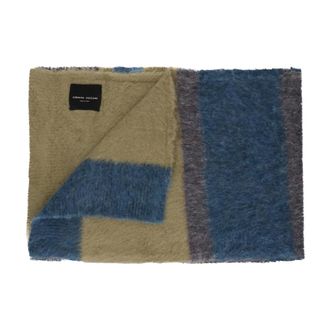 Roberto Collina Striped Cotton-Alpaca Scarf - male - Roberto Collina - Winter Scarves - Multicolor - ONE SIZE - Accessories