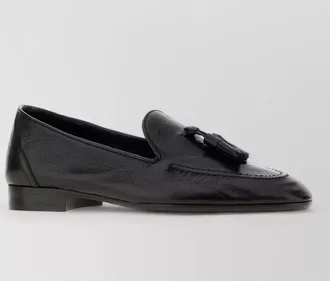 The Row leather caden loafers