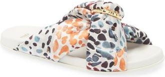 Fendi Feel Knotted Slide Sandal in White at Nordstrom, Size 11.5Us