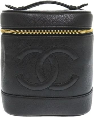 Chanel Pre-owned Leather chanel-bags - Dames - Vintage Handtas - Zwart - ONE Size - Vintage