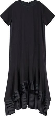 sacai Kleedjes Black - Dames - Casual kleedjes - Zwart - M - Katoen - Kleedjes