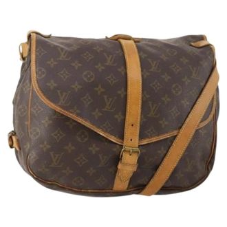 Louis Vuitton Pre-owned Cross Body Bags, female, Brown, Size: ONE SIZE Pre-owned Saumur 35 Shoulder Bag