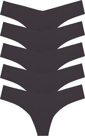 Commando Classic Solid Thong 5-Pack in Black at Nordstrom, Size Large/x-Large