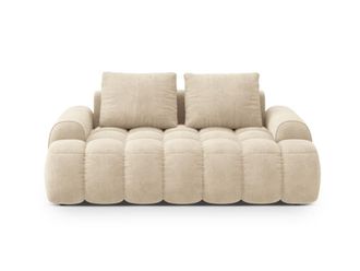 Cosmopolitan Design Sof&aacute; 2 plazas de terciopelo beige claro