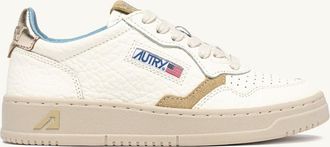 Autry SNEAKERS MEDALIST LOW IN PELLE PLATINO E SPONGE