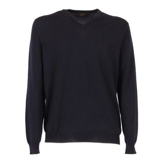 Slowear V-neck Knitwear, male, Blue, Size: S V Neck Sweater