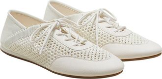 Vivaia Round-Toe Lace-Up Mesh Sneakers in Spot Natural at Nordstrom, Size 8