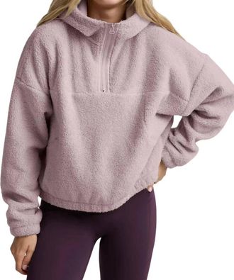 Beyond Yoga Unity 1/4 Zip Hoodie In Pale Pink