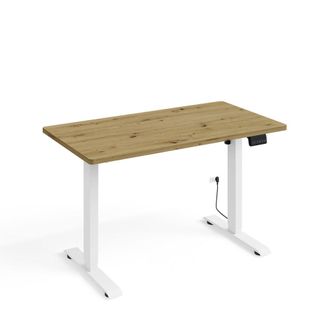 Petits Meubles Escritorio el&eacute;ctrico 120 cm paneles laminados madera y blanco
