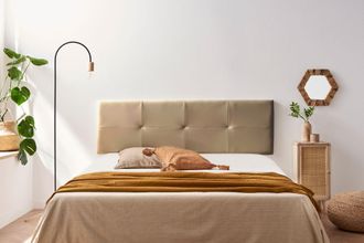 Moonia Cabecero Tapizado Altea Polipiel 145x50x5 Cm - Dorado - Moonia