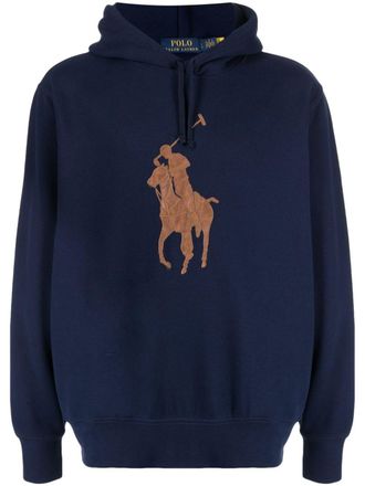 Polo Ralph Lauren Felpa Polo Pony con cappuccio - Blu