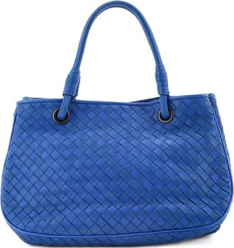 Bottega Veneta Borsa tote Open Shopping Intrecciato piccola - Blu