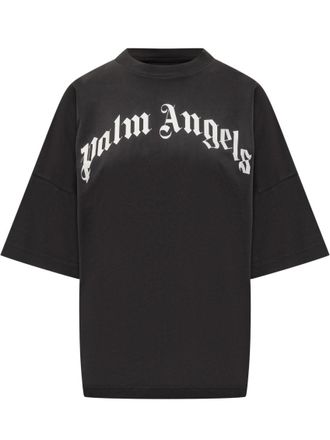 Palm Angels Black Logo Crew Neck T-Shirt