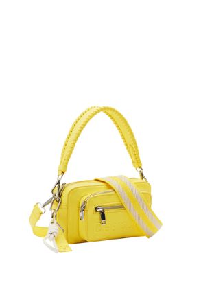 Desigual Womens Half Logo 24 Cambr Accessories PU Across Body Bag, Yellow, One Size