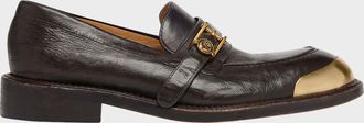 Versace Men & apos;s Medusa Buckle Calf Leather Loafers