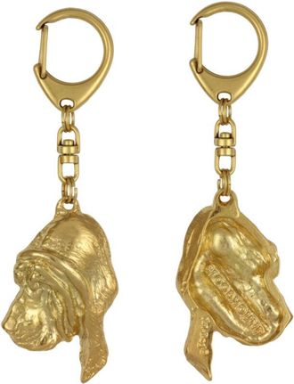 OEM Perro De Sangre, El Perro Del Santo Huberta - Llavero Ba&ntilde;ado En Oro Con Un Perro, Decoraci&oacute;n Para Bolsos, Accesorio De Lujo De Art-dog