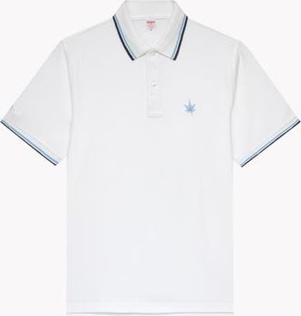 Boast 1983 Tipped Pique Polo in White Navy Sky Blue at Nordstrom, Size Large