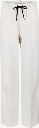 Moncler Gerade Hose aus Flanell mit besticktem Logo