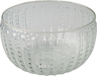 Be Home Ruffle Glass Lines Large Bowl in Clear at Nordstrom