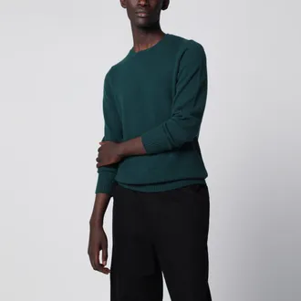 Drumohr Maglia girocollo in cashmere verde scuro