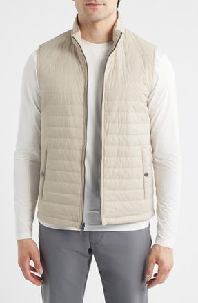 Johnston & Murphy Kenner Reversible Vest in Taupe /Light Blue at Nordstrom, Size Xx-Large