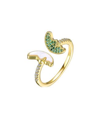 Rachel Glauber 14K Plated Cz Ring