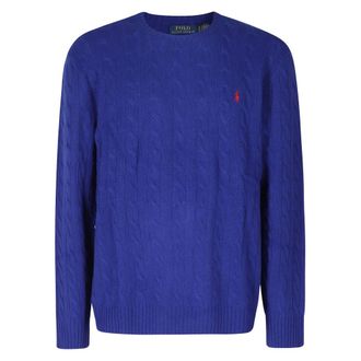 Polo Ralph Lauren Maglione in lana e cashmere a trecce - - Knitwear - Uomo - Blu - M