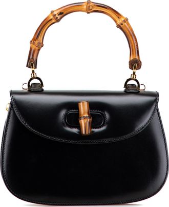 Gucci Pre-owned Womens Bamboo Top Handle Bag - Black Leather - One Size