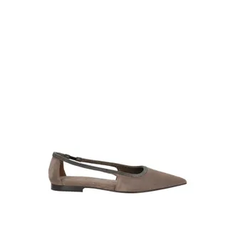 Brunello Cucinelli Brunello Cucinelli, Ballerinas, female, Gray, Size: 10 US Suede Flats