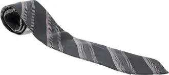 Giorgio Armani Cravatta a righe in seta - Nero