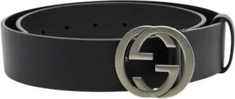 Gucci Pre-owned Belts, male, Black, Size: ONE SIZE Pre-owned Vintage Leather Belt