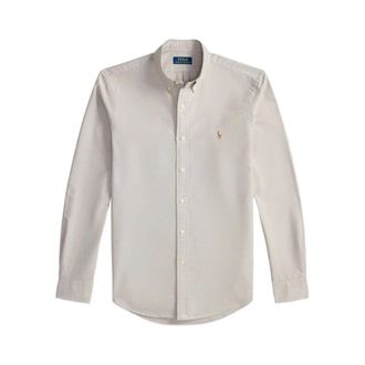 Polo Ralph Lauren Casual Shirts, male, White, L, Long Sleeve Sport Shirt