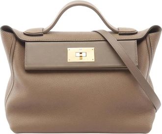 Herm&egrave;s 2021 Togo 24/24 29 satchel - women - Calf Leather - One Size - Brown