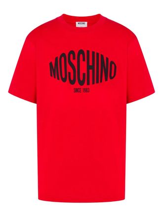 Moschino logo-print cotton T-shirt - Red