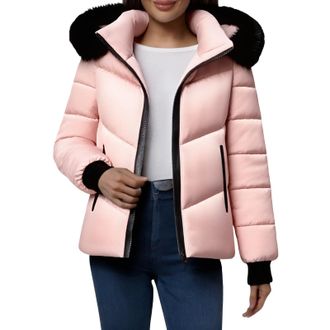 Generic Womens Long Fur Trimmed Hooded Fleece Lined Warm Outerwear with Fur Hood Plus Size Ladies Warm Padded Parka Full Zip Hooded Longline Double Faced Wate