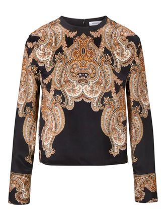 Veronica Beard Karisse paisley-print blouse - women - Viscose/Silk/Polyester - 6 - Black