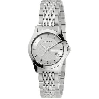 Gucci Womens YA126501 G-Timeless Silver Dial Ladies Watch - One Size