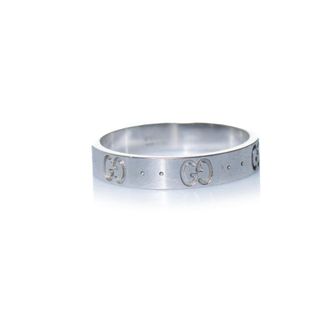 Gucci Gucci, icon 18kt witgouden ring in zilver