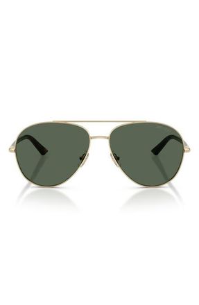Jimmy Choo London 58mm Pilot Sunglasses in Pale Gold /Dark Green at Nordstrom