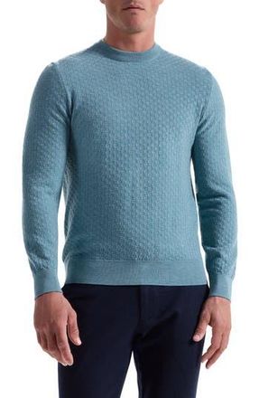 Bugatchi Basketweave Stitch Merino Wool Sweater in Aloe at Nordstrom Rack, Size Xx-Large