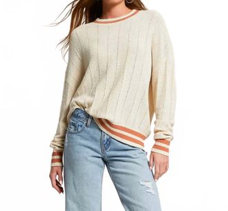 Billabong Womens Classic Days Long Sleeve Sweater In White Cap