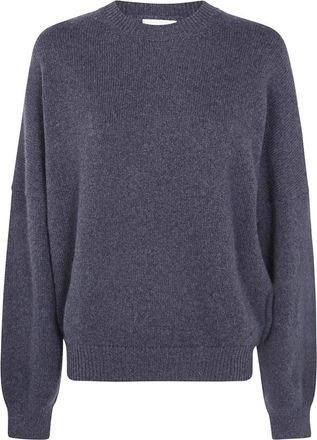 Khaite Margaux Cashmere Crewneck Sweater - Dames - Cashmere truien - Grijs - S - Kasjmier - Truien & Vesten