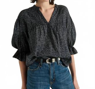 Nation Ltd La Scarlet Pintuck Top In Santa Fe Floral