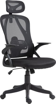 Clp Silla de oficina ajustable giratorio ergon&oacute;mico en tela negro