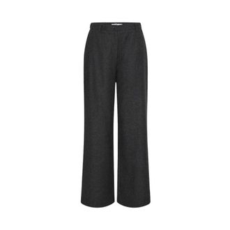 b.young Wijde broek - Dames - Broeken - Grijs - Maat: XS Leer