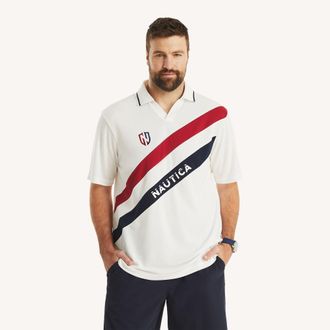 Nautica Big & Tall Performance Johnny Collar Polo