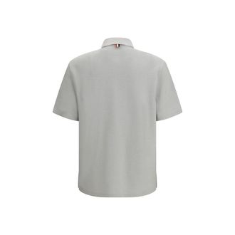 Thom Browne Mens Gray Cotton Polo Shirt